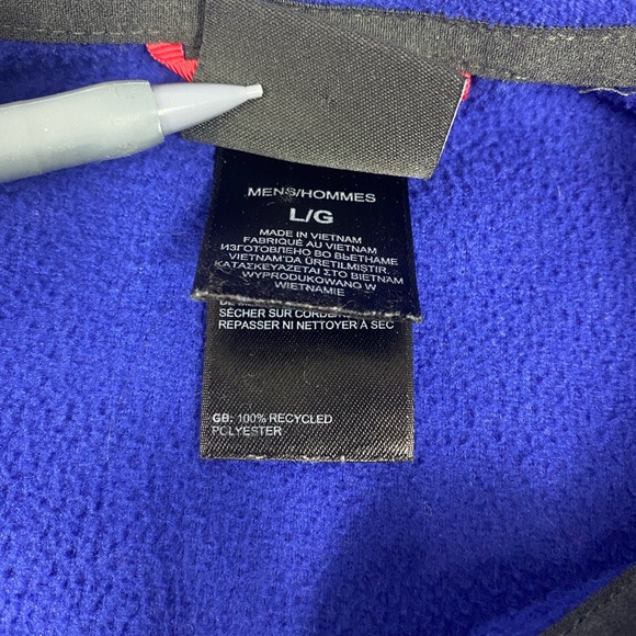 The North Face 1/4 Zip Fleece Blue Gray Light Jacket Mens Large - Picture 5 of 6